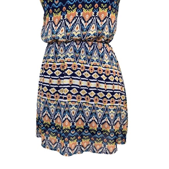 Peach Royal Women's Aztec Print Off Shoulder Mini Dress S - Picture 8 of 16